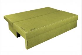 Canapea extensibila Alfi 192x80x77 cm cu lada de depozitare, Lime