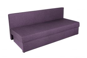 Canapea extensibila Alfi 192x80x77 cm cu lada de depozitare, Purple/Light Grey