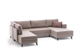 Coltar extensibil Efsun, Balcab Home, 300x78x80 cm, lemn, crem