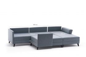 Coltar extensibil Efsun, Balcab Home, 300x78x80 cm, lemn, crem