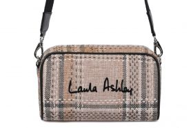 Geanta Lenore, Laura Ashley, poliester/piele ecologica, maro/negru