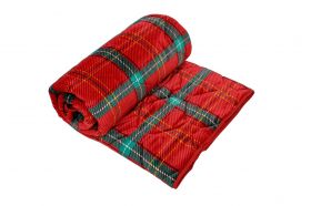 Set Alcam cocolino, 2 perne 50x70 cm si pilota matlasata 180x200 cm, Xmas Fleece