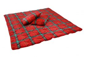 Set Alcam cocolino, 2 perne 50x70 cm si pilota matlasata 180x200 cm, Xmas Fleece