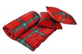 Set Alcam cocolino, 2 perne 50x70 cm si pilota matlasata 180x200 cm, Xmas Fleece