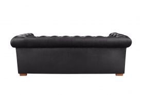 Canapea extensibila Oxford Chesterfield, 88x216x75 cm, 3 locuri, Graphite