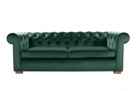 Canapea extensibila Oxford Chesterfield, 88x216x75 cm, 3 locuri, Green