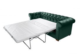 Canapea extensibila Oxford Chesterfield, 88x216x75 cm, 3 locuri, Green