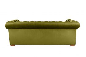 Canapea extensibila Oxford Chesterfield, 88x216x75 cm, 3 locuri, Olive