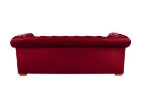 Canapea extensibila Oxford Chesterfield, 88x216x75 cm, 3 locuri, Red