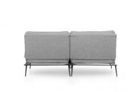 Canapea extensibila Martin Sofabed, Futon, 3 locuri, 180x130 cm, metal, gri