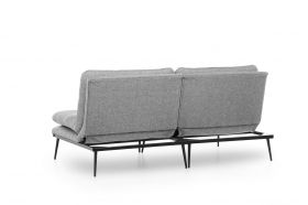 Canapea extensibila Martin Sofabed, Futon, 3 locuri, 180x130 cm, metal, gri