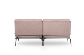 Canapea extensibila Martin Sofabed, Futon, 3 locuri, 180x130 cm, metal, mink