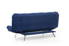 Canapea extensibila Misa Sofabed, Futon, 3 locuri, 198x128 cm, metal, bleumarin