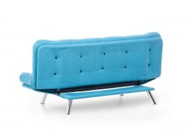 Canapea extensibila Misa Sofabed, Futon, 3 locuri, 198x128 cm, metal, turcoaz