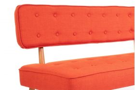 Canapea fixa Westwood Loveseat, Zeon, 2 locuri, 140x64x78 cm, lemn, rosu