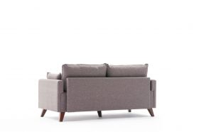 Canapea fixa Bella Sofa, Balcab Home, 2 locuri, 177x81x85 cm, lemn, maro