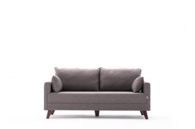 Canapea fixa Bella Sofa, Balcab Home, 2 locuri, 177x81x85 cm, lemn, maro