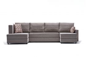 Coltar extensibil Ece Panoramik, Balcab Home, 315x90x88 cm, lemn, crem