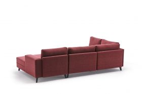 Coltar extensibil Efsun, Balcab Home, 300x78x80 cm, lemn, rosu