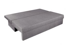 Canapea extensibila Alfi Grey 192x80x77 cm cu lada de depozitare, Magnolia