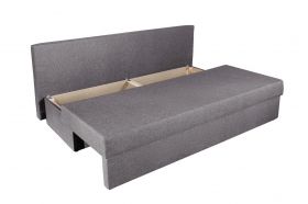 Canapea extensibila Alfi Grey 192x80x77 cm cu lada de depozitare, Magnolia