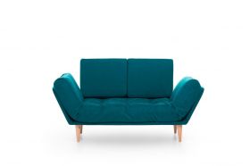 Canapea extensibila Nina Daybed, Futon, 3 locuri, 200x70 cm, metal, verde petrol