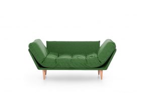 Canapea extensibila Nina Daybed, Futon, 3 locuri, 200x70 cm, metal, verde