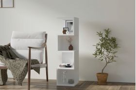 Biblioteca Alin, Asse Home, 25x27x95 cm, alb