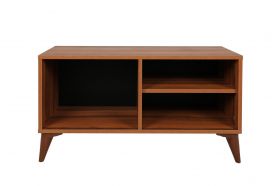 Comoda TV Zisino Walnut, Kalune Design, 100x35x54 cm, maro