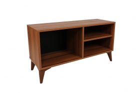 Comoda TV Zisino Walnut, Kalune Design, 100x35x54 cm, maro