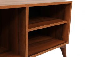 Comoda TV Zisino Walnut, Kalune Design, 100x35x54 cm, maro