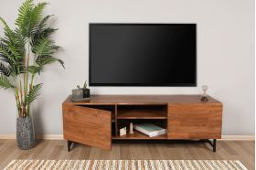 Comoda TV Wood, Puqa Design, 150x41x50 cm, maro