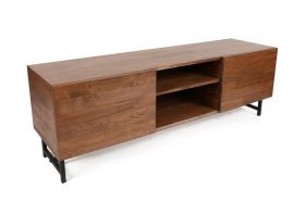 Comoda TV Wood, Puqa Design, 150x41x50 cm, maro