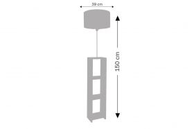 Lampadar, AYD-1799, Insignio, 30 x 140 cm, 1 x E27, 60W, alb/ecru