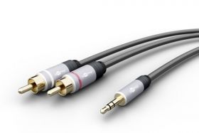 cablu audio jack stereo 3.5mm tata - 2x rca tata 1.5m goobay plus