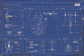 Poster maxi - Star Wars "Rebel alliance fleet blueprint" | Pyramid International