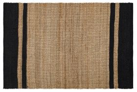 Covor de hol, Ech 07 Natural Black, 200x300 cm, Iuta, Negru/Bej