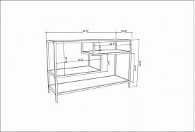 Comoda TV, Retricy, Robbins, 120x39x75 cm, PAL, Alb / Antracit