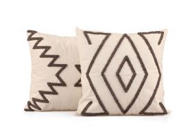 Set fete de perna, Rustic Pillow Set Cover, Bumbac, Maro