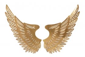 Set 2 decoratiuni de perete, Light Wings, Mauro Ferretti, 90 x 43.5 cm, fier, auriu