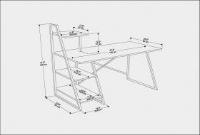 Birou, Retricy, Admira, 120x60x120 cm, PAL, Alb/Auriu