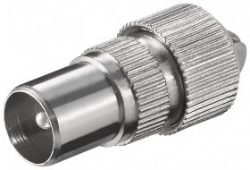 conector (mufa) coaxial tata metal cu surub, goobay, 10 bucati/punga