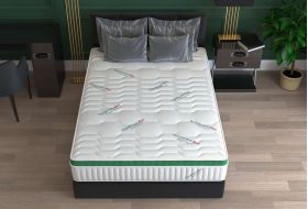 Saltea cu arcuri HypoallergenicMed Primo Protect 180x200, înălțime 23 cm, ortopedică, husă tratament antialergic, fermitate mediu-tare, sistem aerisire 3D