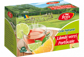 Ceai cu lamai verzi si portocale Ceaiurile Lumii, 20 plicuri, Fares