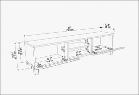 Comoda TV, Retricy, Lukas, 150x35x40.3 cm, PAL, Alb