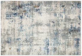 Covor de hol, Lgs 09 Cream Blue , 80x300 cm, Poliester, Crem / Albastru