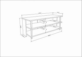 Comoda TV, Retricy, Pueblo, 120x44.6x47.4 cm, PAL, Alb / Antracit