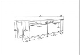 Comoda TV, Retricy, Omar, 160x35x50.8 cm, PAL, Stejar / Negru