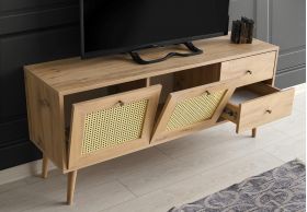 Comoda TV, Kalune Design, Patara 140, 140x60x40 cm, Stejar