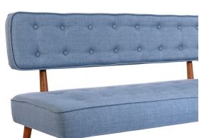 Canapea fixa Westwood Loveseat, Zeon, 2 locuri, 140x64x78 cm, lemn, albastru